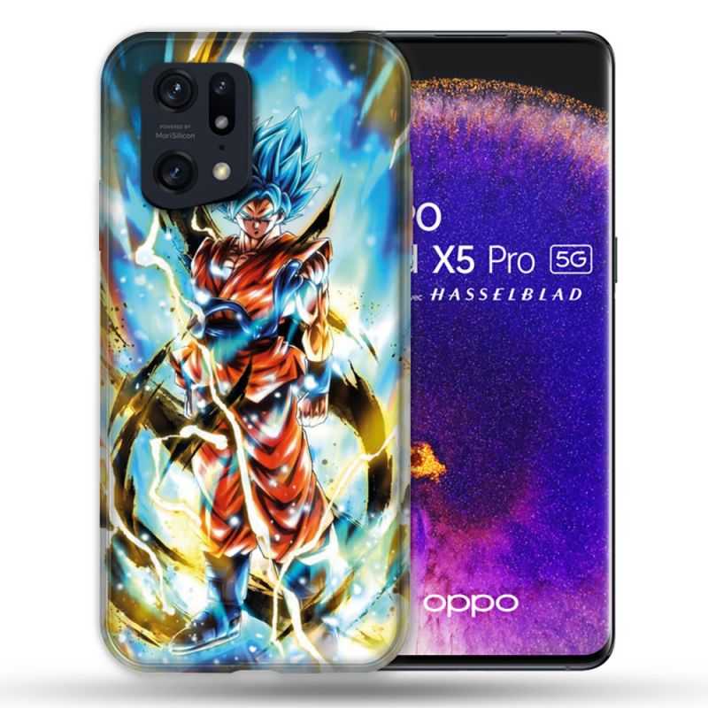 Coque Pour Oppo Find X5 Pro Manga Dragon Ball Sangoku Blanc
