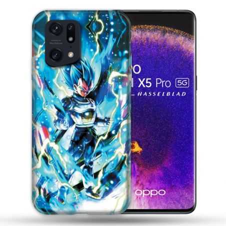 Coque Pour Oppo Find X5 Pro Manga Dragon Ball Vegeta Bleu