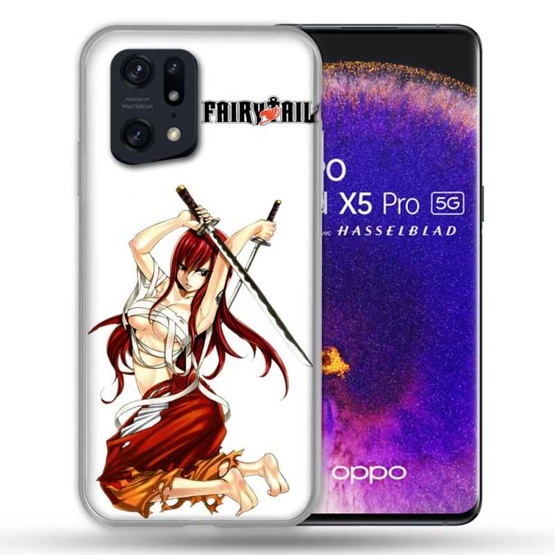 Coque Pour Oppo Find X5 Pro Manga Fairy Tail Erza