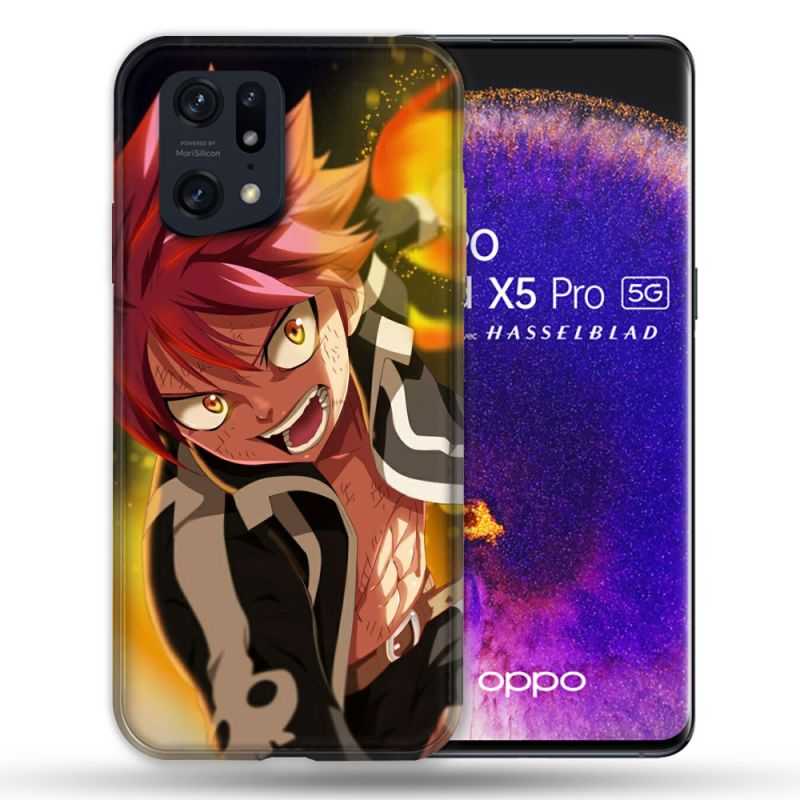 Coque Pour Oppo Find X5 Pro Manga Fairy Tail Natsu
