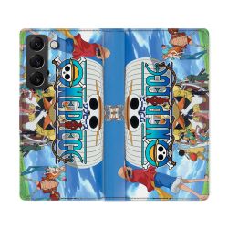 Housse Cuir Portefeuille Pour Samsung Galaxy S22 Ultra Manga One Piece Sunny