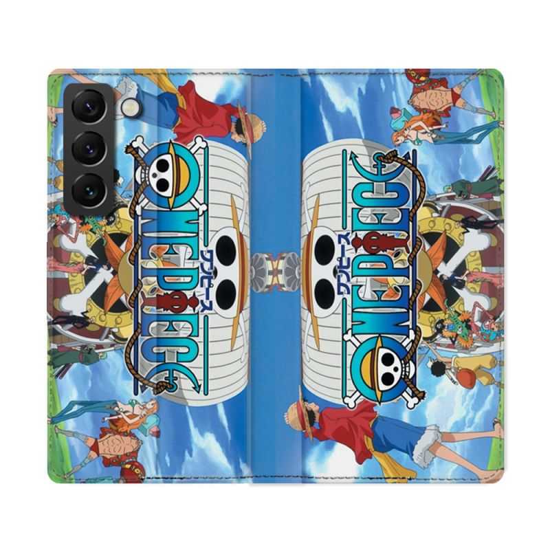 Housse Cuir Portefeuille Pour Samsung Galaxy S22 Ultra Manga One Piece Sunny
