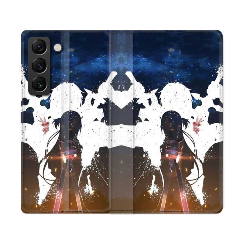 Housse Cuir Portefeuille Pour Samsung Galaxy S22 Ultra Manga SAO sword Art Online Asuna