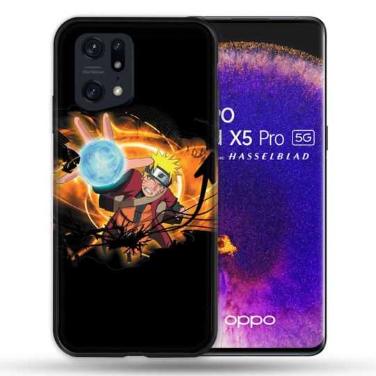 Coque Pour Oppo Find X5 Pro Manga Naruto Noir