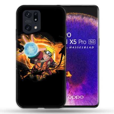 Coque Pour Oppo Find X5 Pro Manga Naruto Noir