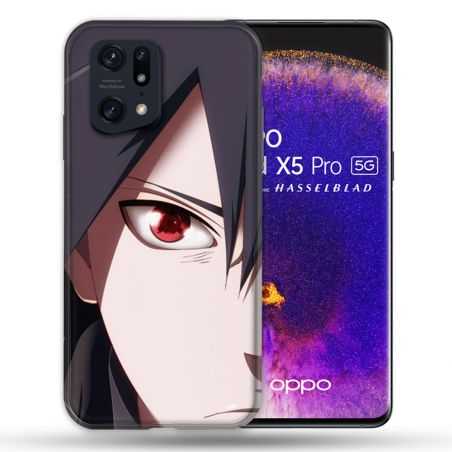 Coque Pour Oppo Find X5 Pro Manga Naruto Sasuke visage