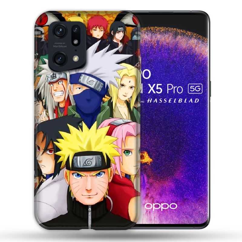 Coque Pour Oppo Find X5 Pro Manga Naruto Team