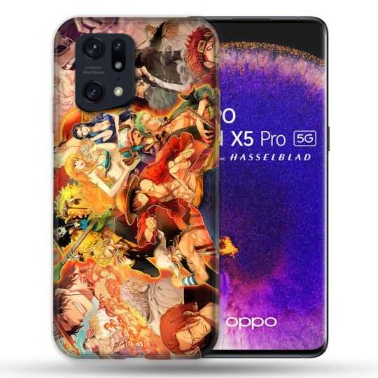 Coque Pour Oppo Find X5 Pro Manga One Piece Nakama