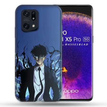 Coque Pour Oppo Find X5 Pro Manga Solo Leveling Sung Bleu