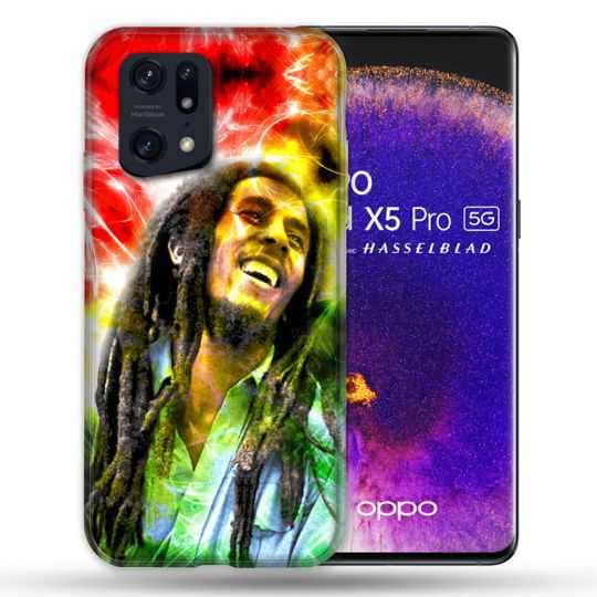 Coque Pour Oppo Find X5 Pro Musique Bob Marley Color
