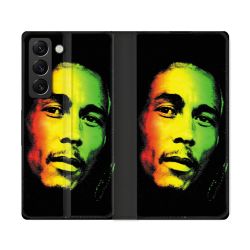 Housse Cuir Portefeuille Pour Samsung Galaxy S22 Ultra Musique Bob Marley 2