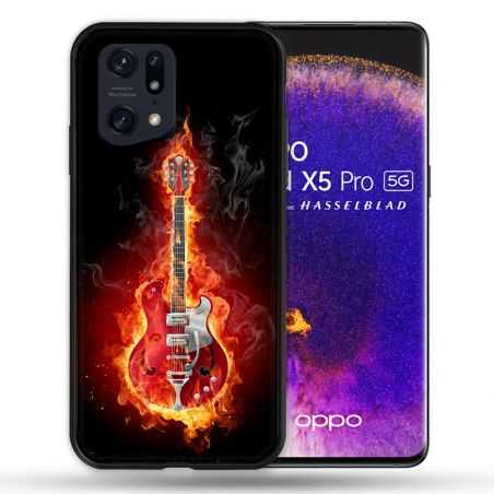 Coque Pour Oppo Find X5 Pro Musique Guitare Electrique