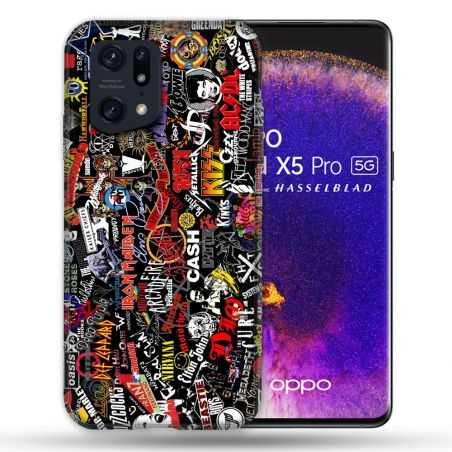 Coque Pour Oppo Find X5 Pro Musique Rock Groupe