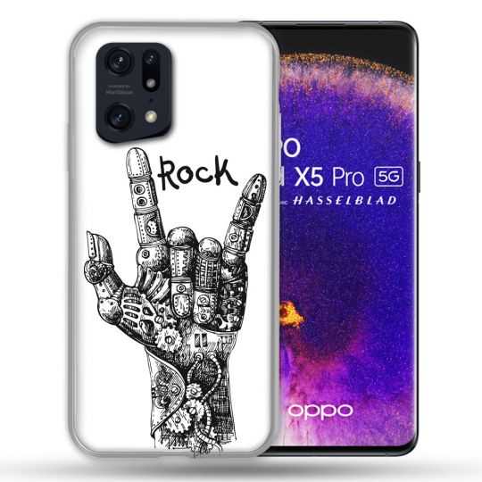 Coque Pour Oppo Find X5 Pro Musique Rock Main