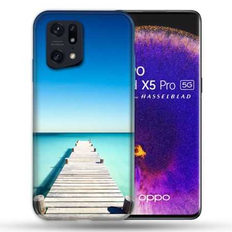 Coque Pour Oppo Find X5 Pro Nature Pont Mer