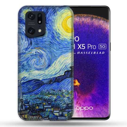 Coque Pour Oppo Find X5 Pro Peinture La nuit étoilée