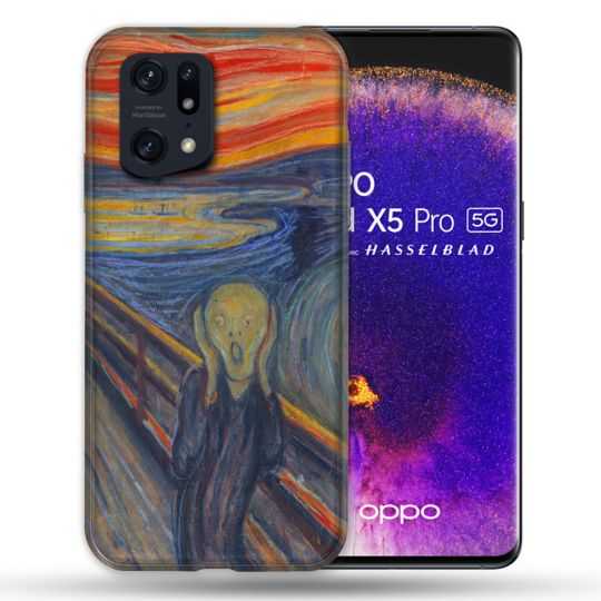 Coque Pour Oppo Find X5 Pro Peinture Le Cri