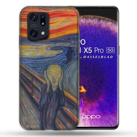 Coque Pour Oppo Find X5 Pro Peinture Le Cri