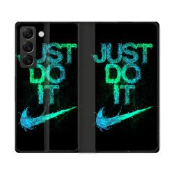 Housse Cuir Portefeuille Pour Samsung Galaxy S22 Ultra Nike Just Do It