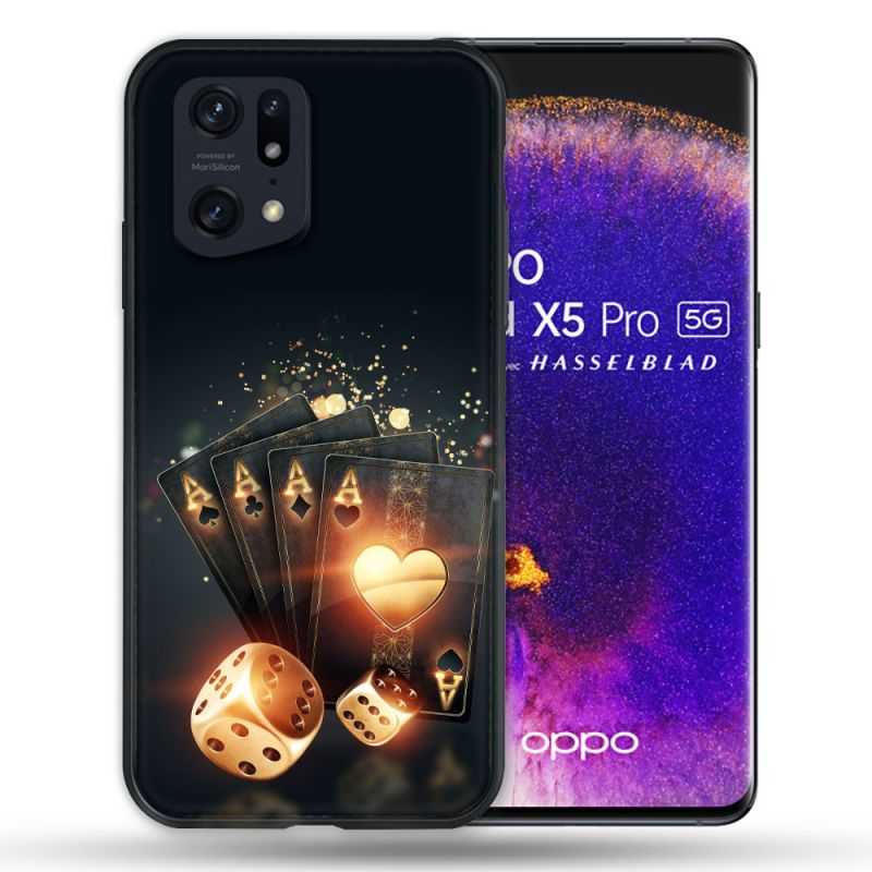 Coque Pour Oppo Find X5 Pro Poker Des