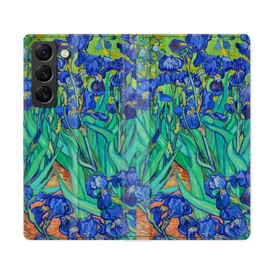 Housse Cuir Portefeuille Pour Samsung Galaxy S22 Ultra Peinture Iris