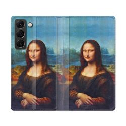 Housse Cuir Portefeuille Pour Samsung Galaxy S22 Ultra Peinture Joconde