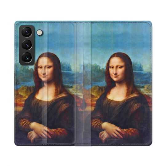 Housse Cuir Portefeuille Pour Samsung Galaxy S22 Ultra Peinture Joconde