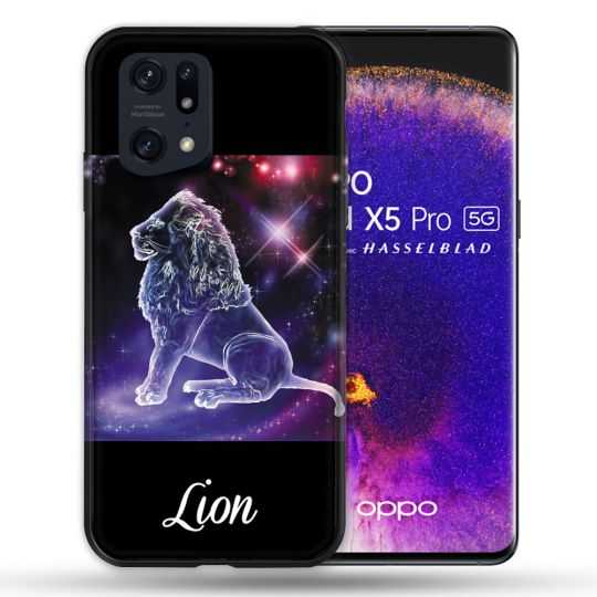 Coque Pour Oppo Find X5 Pro Signe Zodiaque 2 Lion