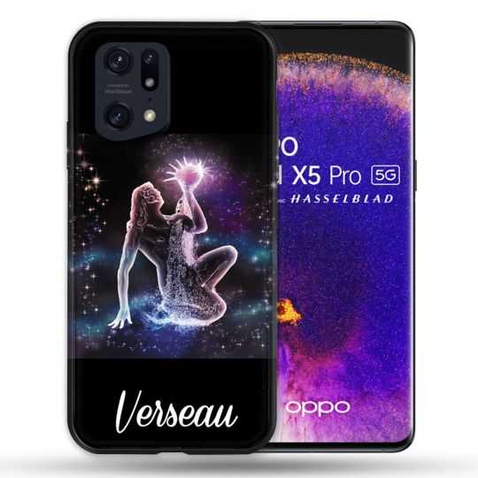 Coque Pour Oppo Find X5 Pro Signe Zodiaque 2 Verseau