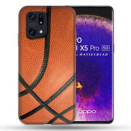 Coque Pour Oppo Find X5 Pro Sport Ballon Basket