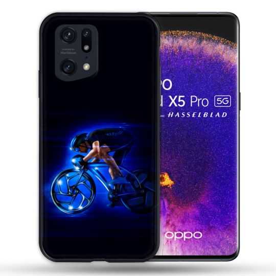 Coque Pour Oppo Find X5 Pro Sport Cyclisme Bleu