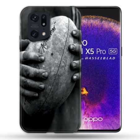 Coque Pour Oppo Find X5 Pro Sport Rugby Ballon Vintage