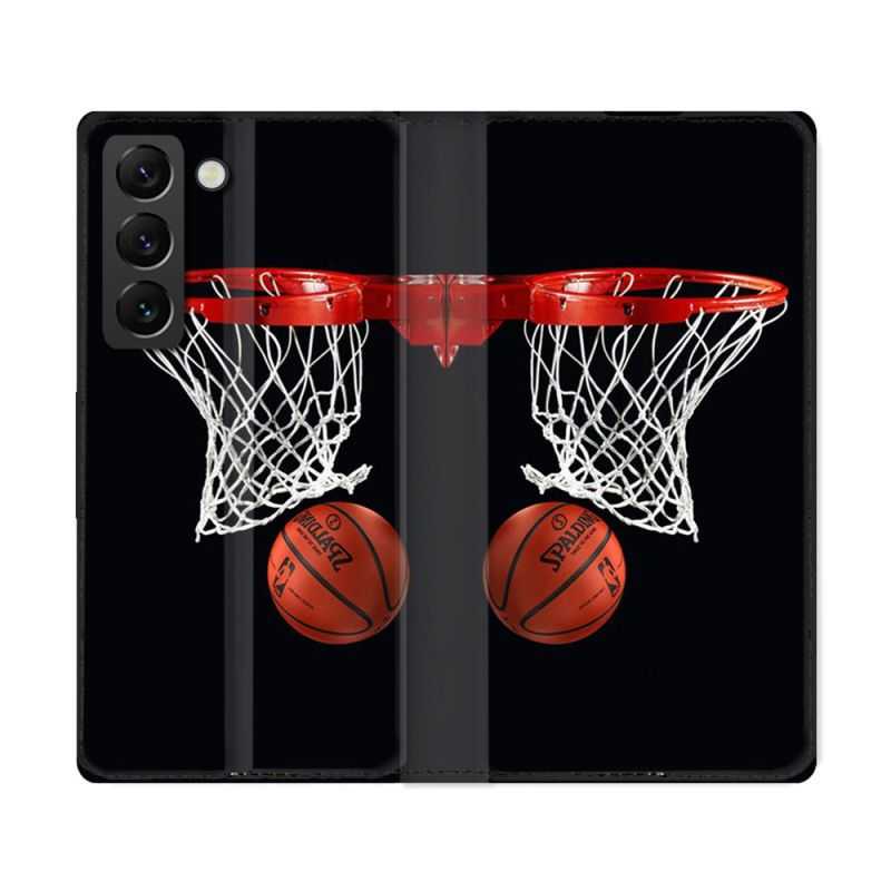 Housse Cuir Portefeuille Pour Samsung Galaxy S22 Ultra Sport Basket Panier