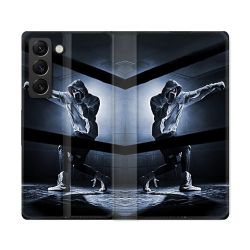 Housse Cuir Portefeuille Pour Samsung Galaxy S22 Ultra Sport Boxe Poing