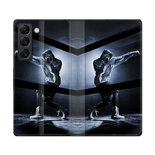 Housse Cuir Portefeuille Pour Samsung Galaxy S22 Ultra Sport Boxe Poing