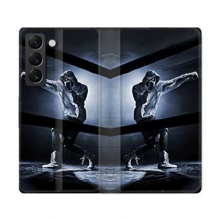 Housse Cuir Portefeuille Pour Samsung Galaxy S22 Ultra Sport Boxe Poing