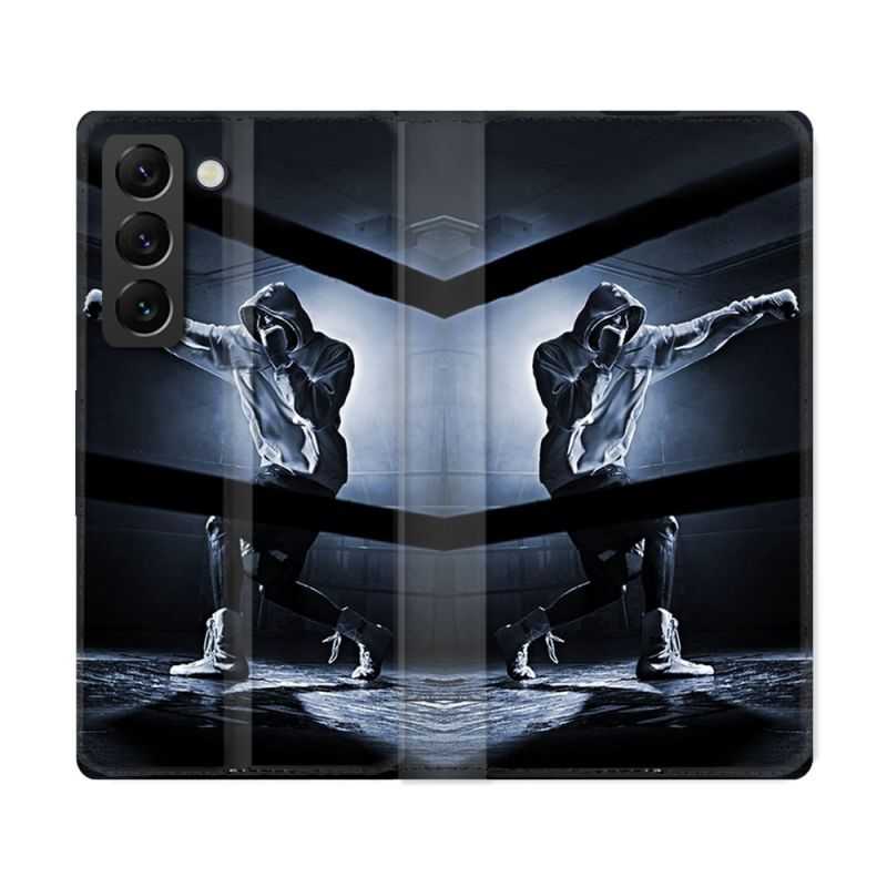 Housse Cuir Portefeuille Pour Samsung Galaxy S22 Ultra Sport Boxe Poing