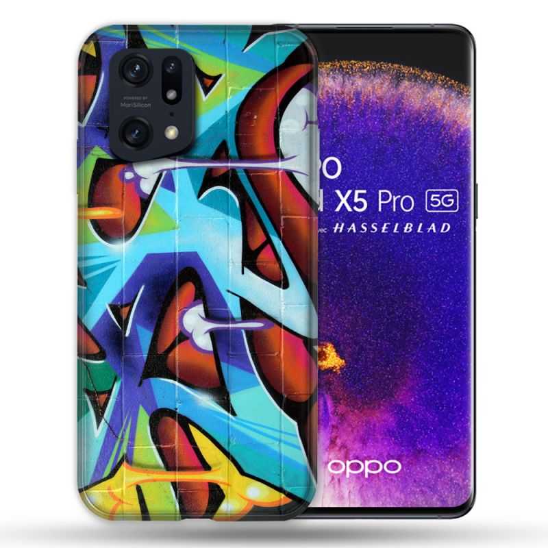 Coque Pour Oppo Find X5 Pro Street Art Graf Color