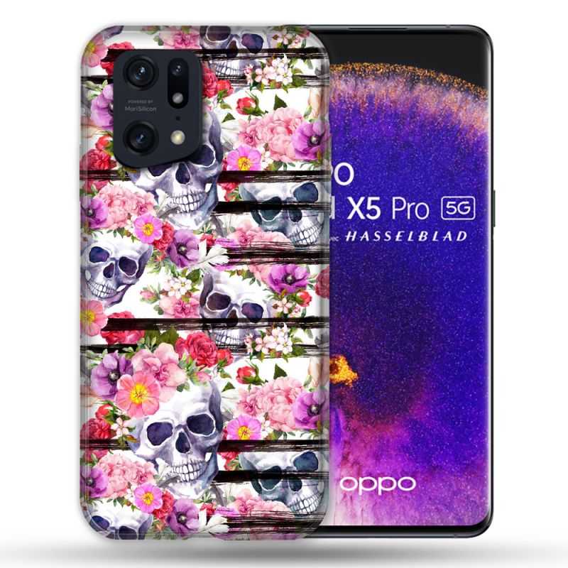 Coque Pour Oppo Find X5 Pro Tete de Mort Pattern