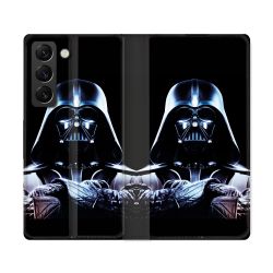 Housse Cuir Portefeuille Pour Samsung Galaxy S22 Ultra Star Wars - Dark Vador Noir