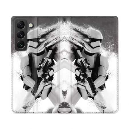Housse Cuir Portefeuille Pour Samsung Galaxy S22 Ultra Star Wars - Trooper