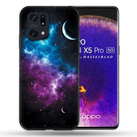 Coque Pour Oppo Find X5 Pro Univers Bleu Violet