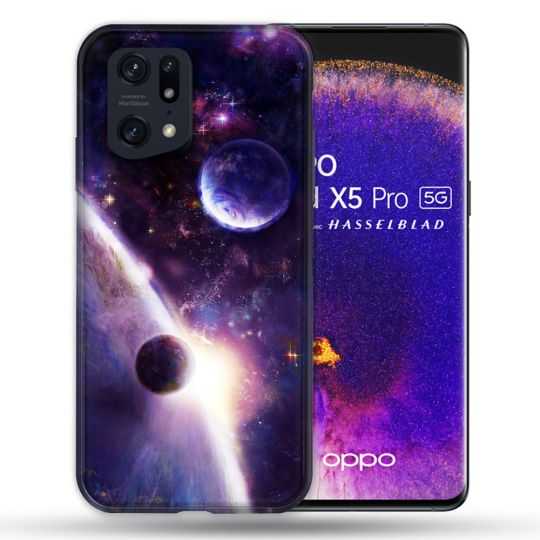 Coque Pour Oppo Find X5 Pro Univers Planete Stellaire