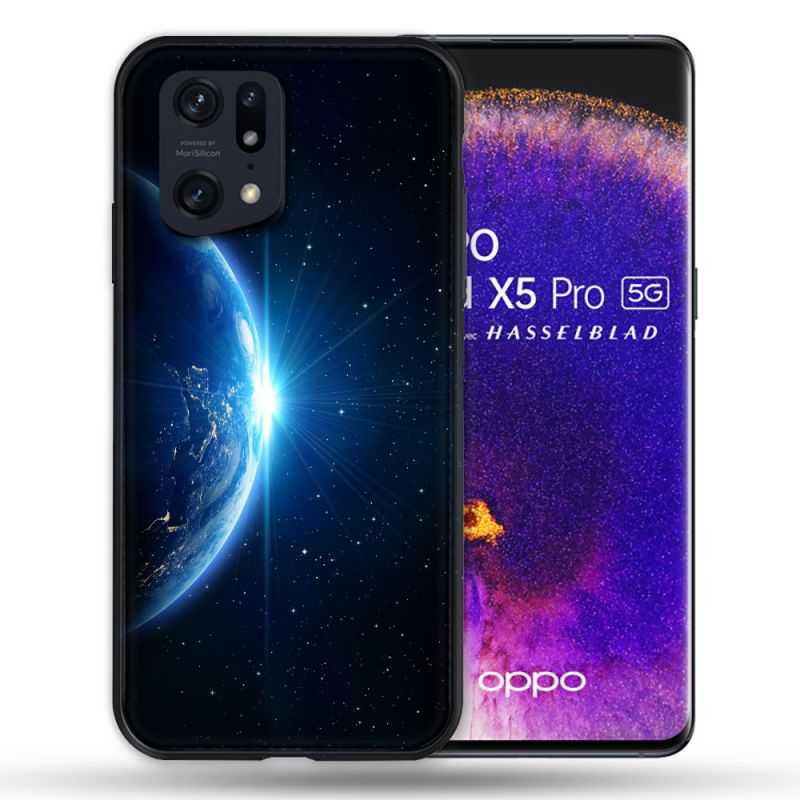 Coque Pour Oppo Find X5 Pro Univers Planete Terre