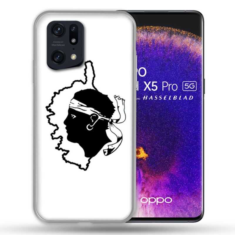 Coque Pour Oppo Find X5 Pro Voyage Corse Blanc