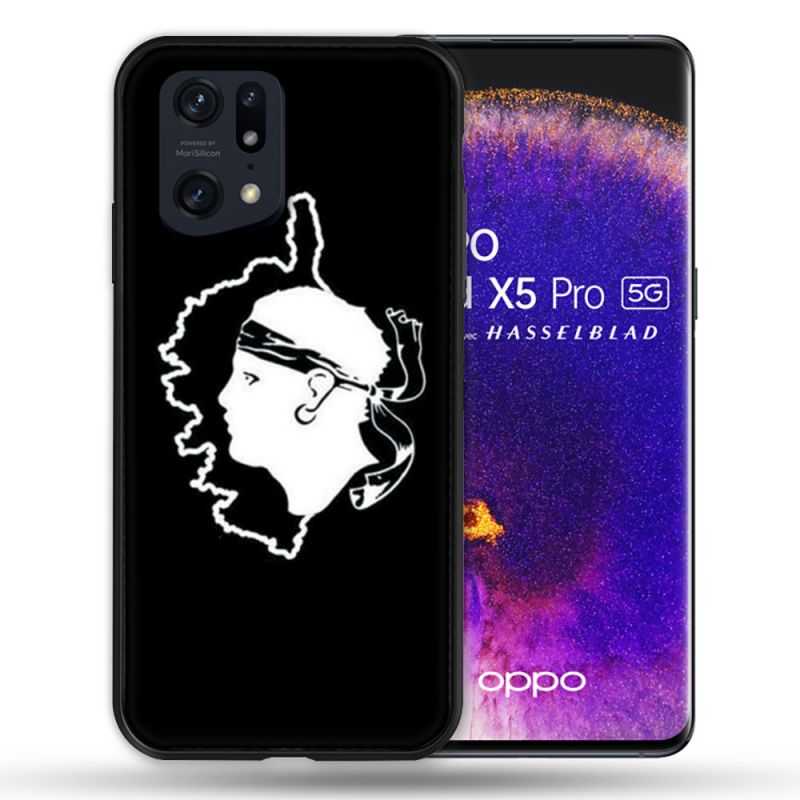 Coque Pour Oppo Find X5 Pro Voyage Corse Noir
