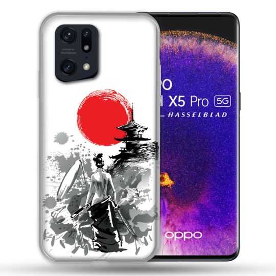Coque Pour Oppo Find X5 Pro Voyage Japon Femme