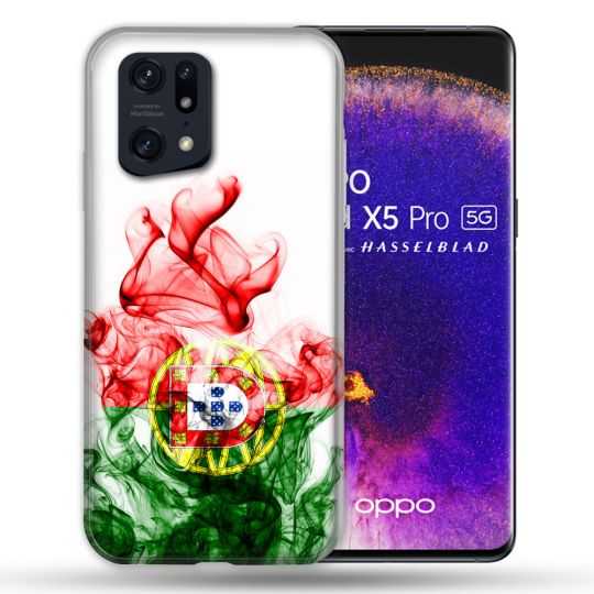 Coque Pour Oppo Find X5 Pro Voyage Portugal Flamme