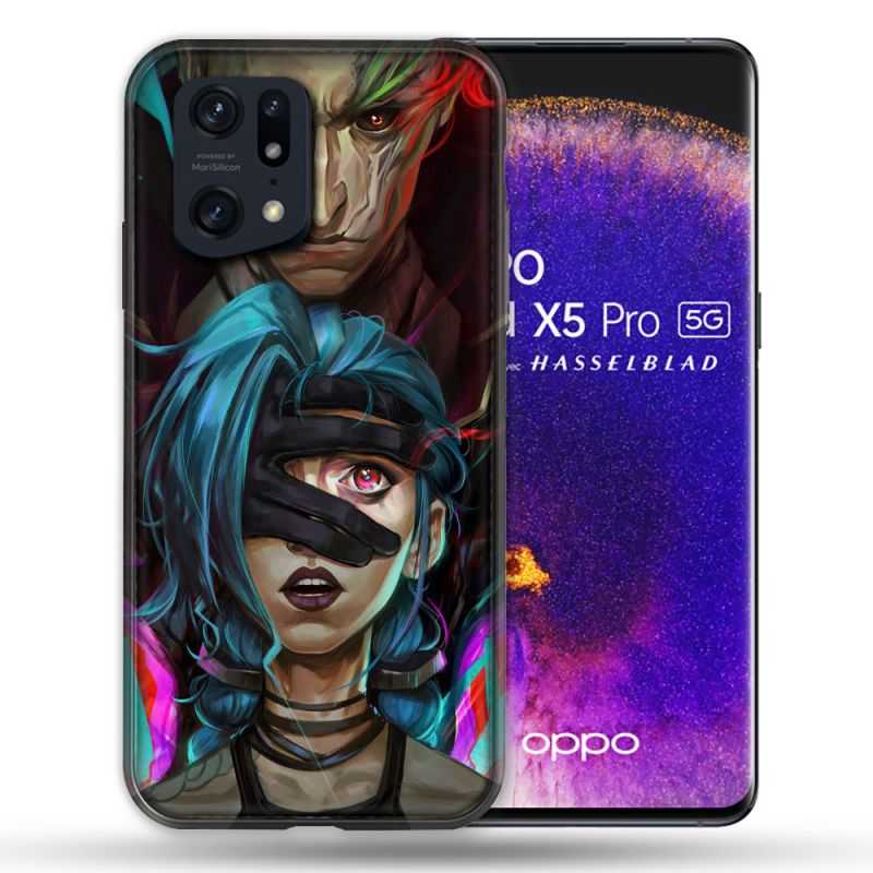 Coque Pour Oppo Find X5 Pro Arcane Jynx Bleu