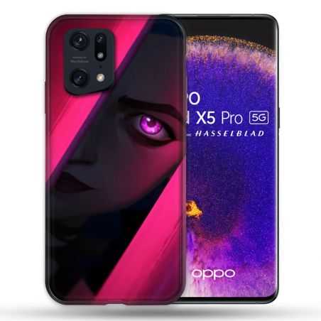 Coque Pour Oppo Find X5 Pro Arcane Jynx Rose